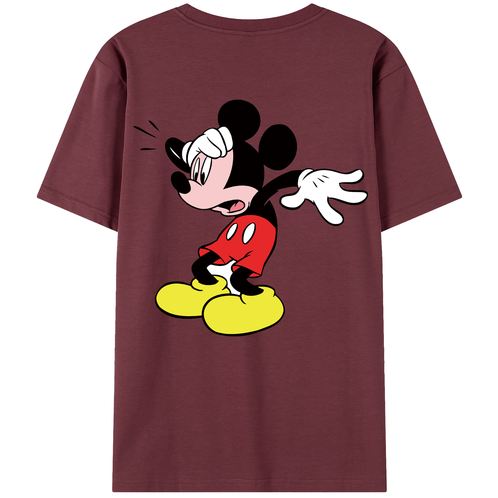 （画像用） ミッキーマウス Mickey Mouse 綿100％半袖Tシャツ（背面プリント）